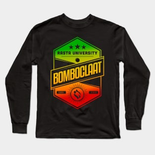 Rasta University Bomboclaat Rasta Colors Reggae Long Sleeve T-Shirt